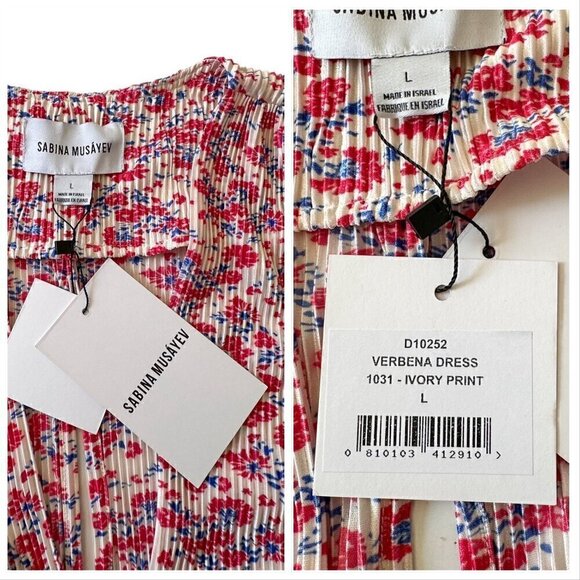 Sabina Musayev Verbena Mini Dress, Floral print, Size L, New with tag - Picture 5 of 16